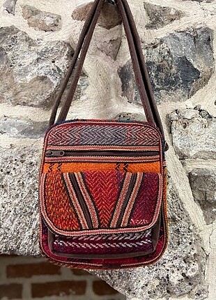 Kilim dokuma kol çantası sıfır 