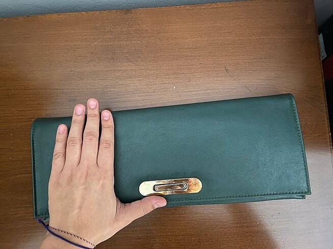  Beden yeşil Renk Koyu yeşil clutch çanta