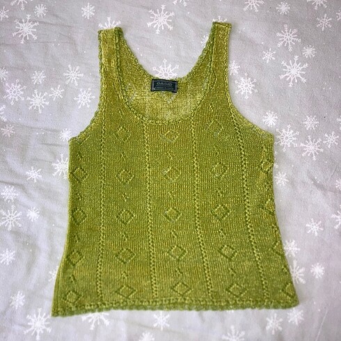 American Vintage yeşil örgü vintage süveter