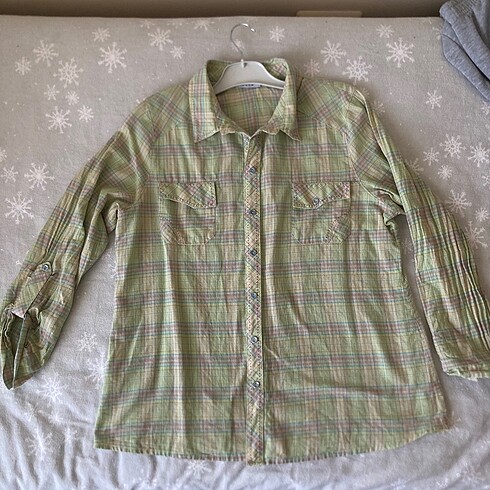 American Vintage yeşil ekoseli gömlek