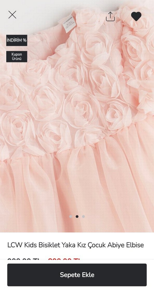 LCW Kids Pembe Kız Çocuk  Elbise - Görsel 2