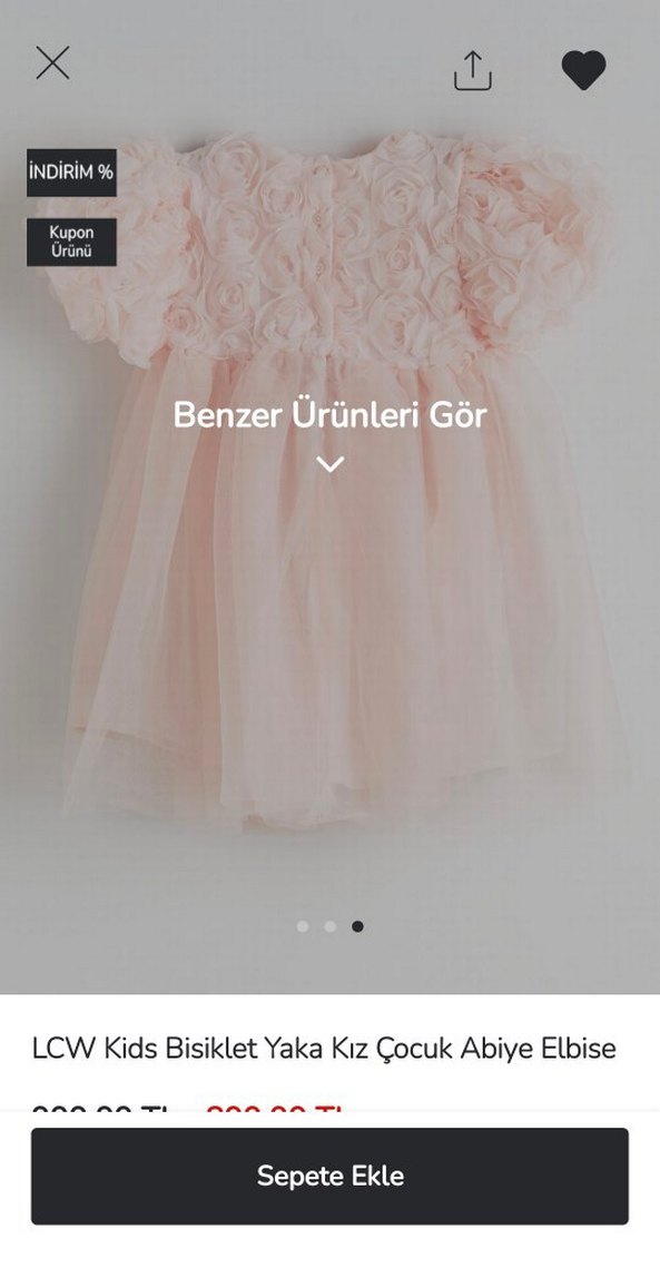 LCW Kids Pembe Kız Çocuk  Elbise - Görsel 3