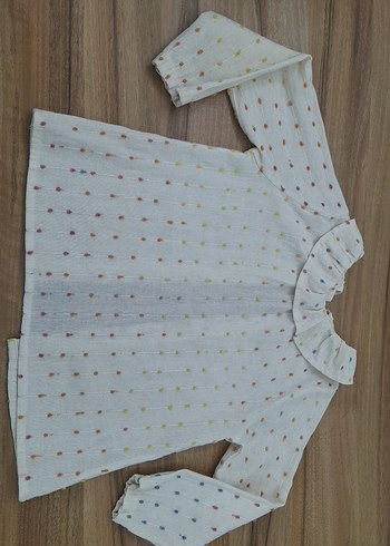 Nakışlı Bej Bebek Kız Takımı Uzun Kollu - Görsel 7