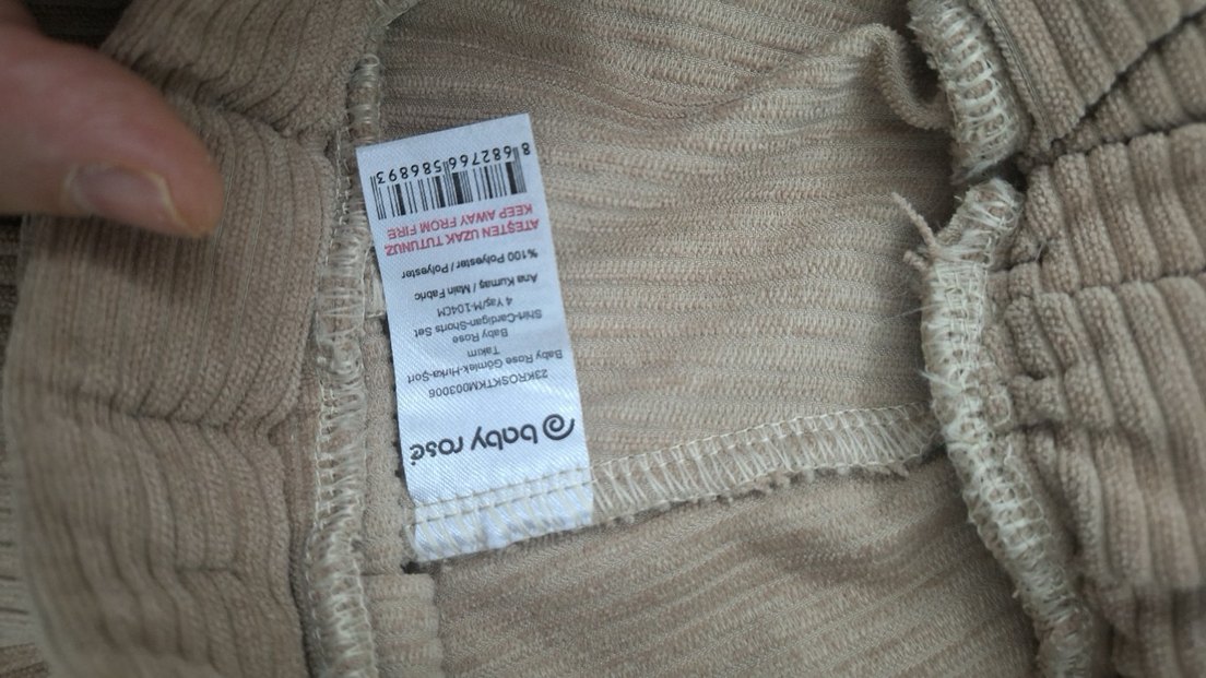 Nakışlı Bej Bebek Kız Takımı Uzun Kollu - Görsel 3