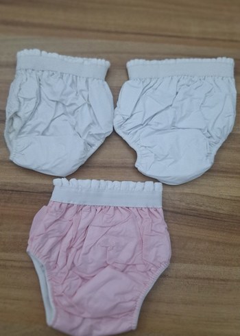 Beyaz ve Pembe Bebek alıştırma Külotları - Görsel 2