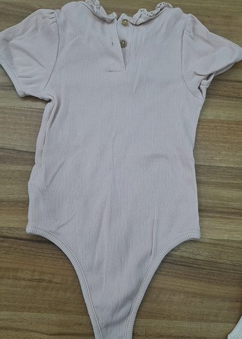 Kız Bebek Kısa Kollu Bej Body - Görsel 2