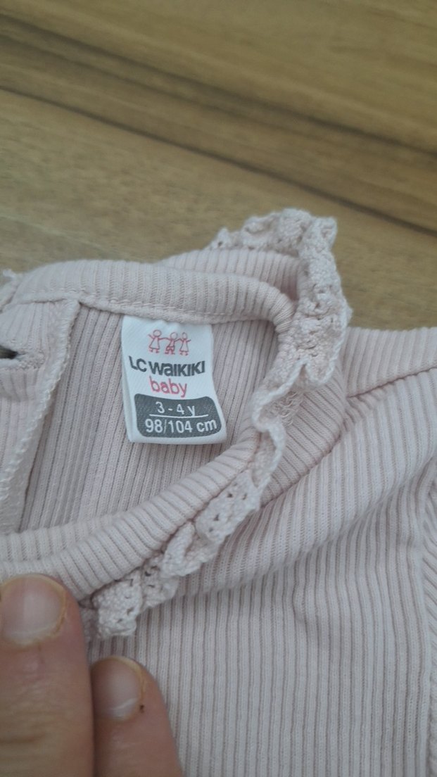 Kız Bebek Kısa Kollu Bej Body - Görsel 4