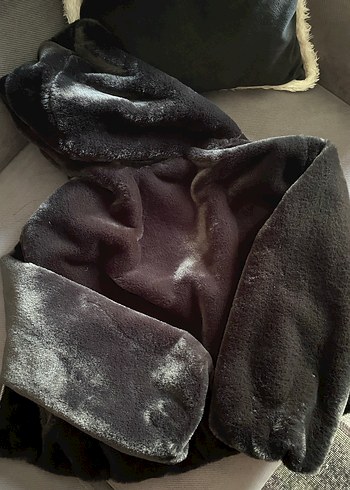 xs Beden gri Renk Bershka peluş ceket