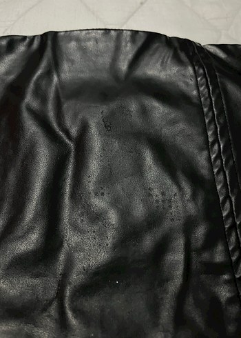 Siyah Deri Kemerli Mini Etek - Görsel 3