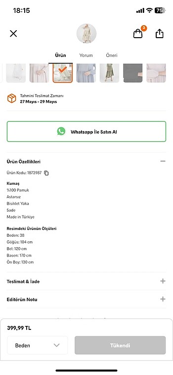 36 Beden beyaz Renk Modanisa elbise