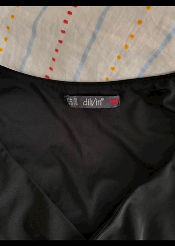 Dilvin Kruvaze Basic Siyah Bluz - Görsel 2