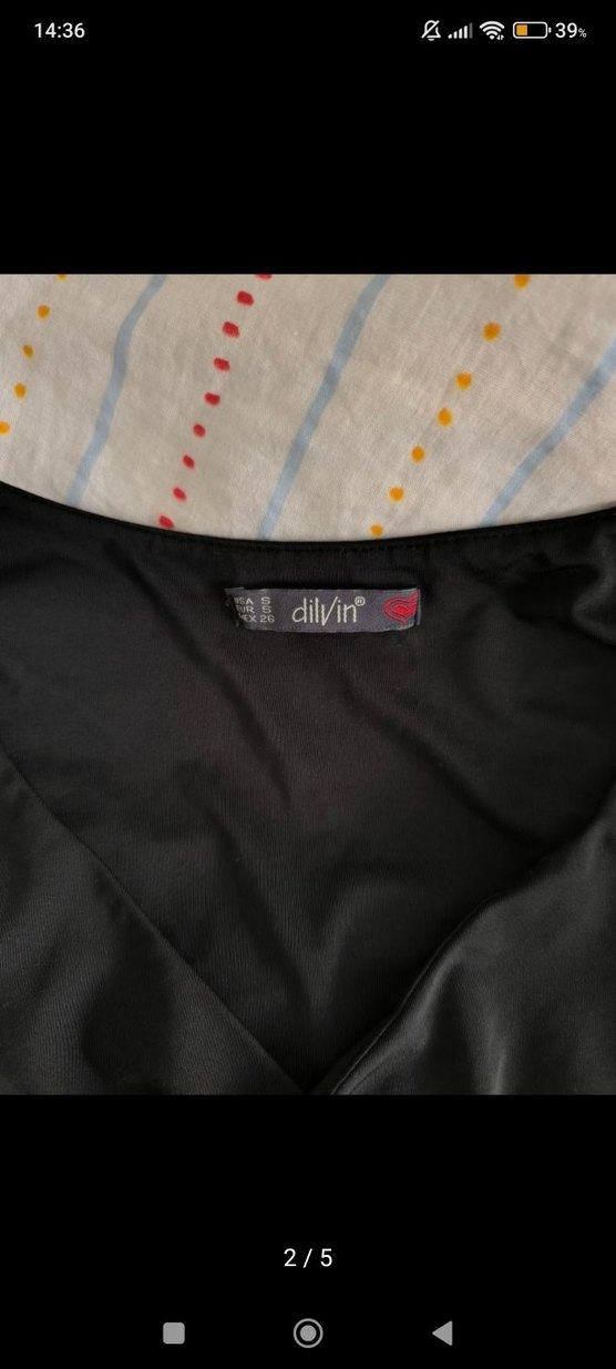 Dilvin Kruvaze Basic Siyah Bluz - Görsel 2