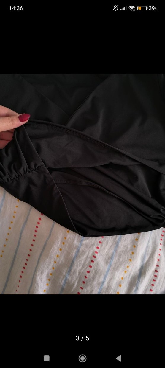 Dilvin Kruvaze Basic Siyah Bluz - Görsel 3