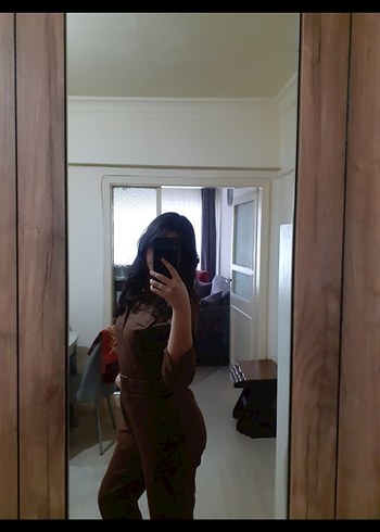 Trendyolmilla Kahverengi Kot Tulum - Görsel 3