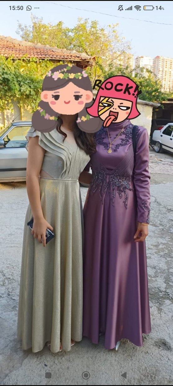 Tesettür Abiye Lila - Görsel 3