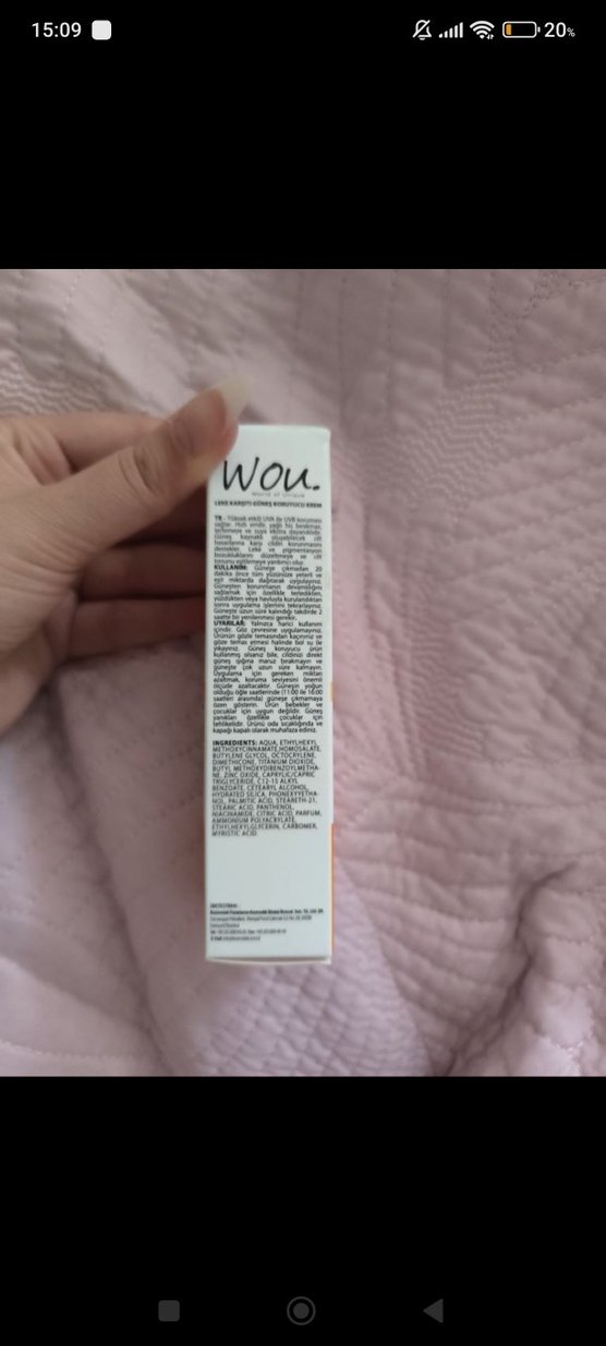 Wou 50+ Güneş Koruyucu Leke Karşıtı Krem - Görsel 4
