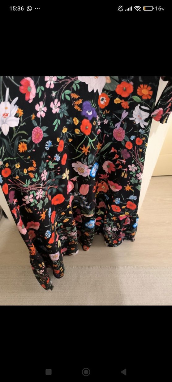 Çiçek Desenli Elbise (Tesettür) - Görsel 3