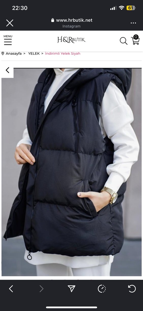 Siyah Kapüşonlu Şişme Yelek - Görsel 2