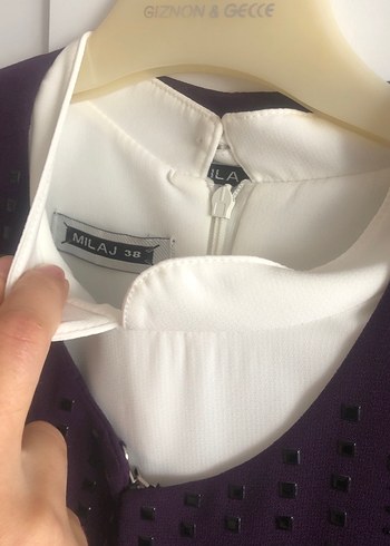 38 Beden mor Renk Mor Uzun Kesim Kolsuz Kadın Tunik
