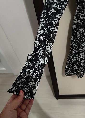 xl Beden siyah Renk FLOWER KAT KAT ELBİSE