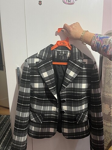Kareli blazer ceket
