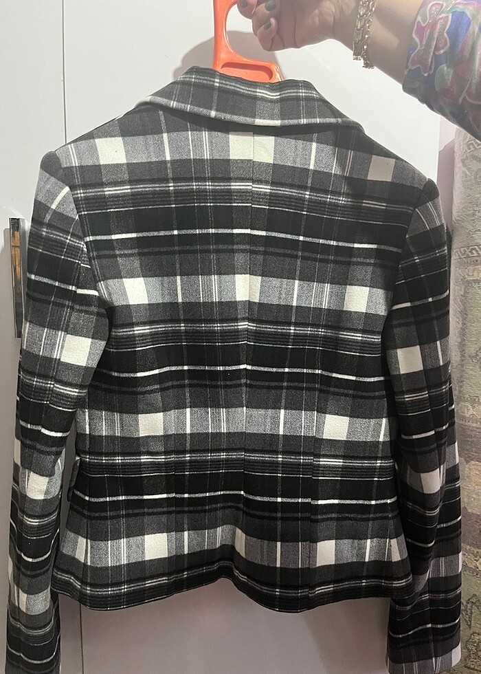 Kareli blazer ceket - Görsel 3