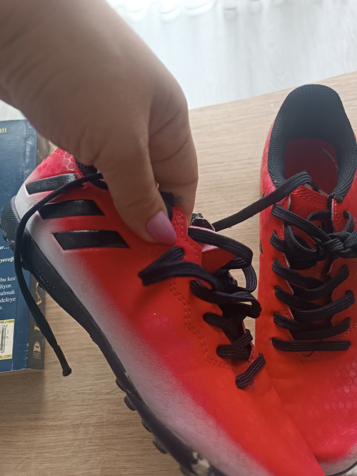 Kırmızı Erkek Çocuk Spor Ayakkabı krampon - Görsel 5