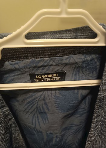 LC Waikiki Erkek çocuk Keten Düğmeli Mavi Yelek 10 11 yaş