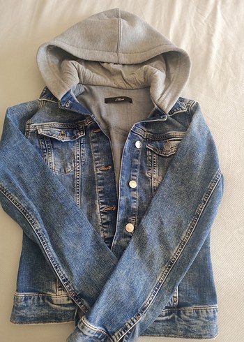 Mavi Jeans Kapüşonlu Gri Denim Kadın Ceket