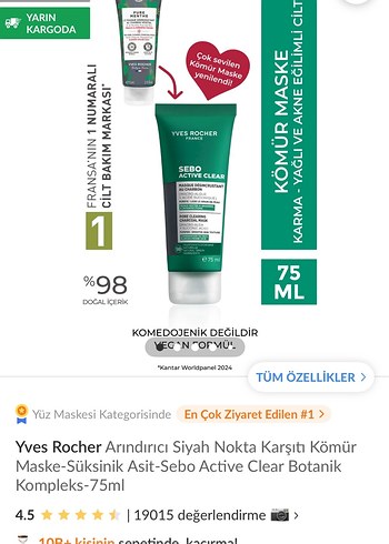 Beden Yves Rocher Pure Menthe Maske
