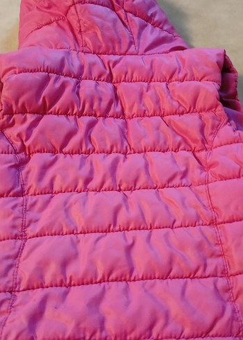 Kız Çocuk Kapüşonlu Pembe Yelek - Görsel 4