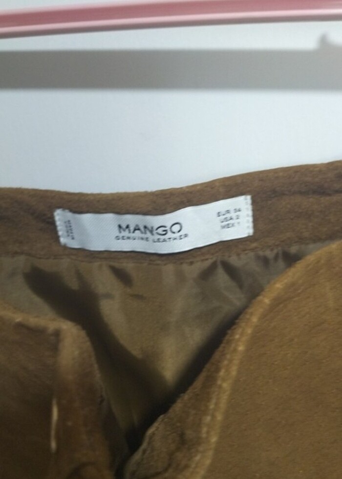 Mango süet mini etek - Görsel 2