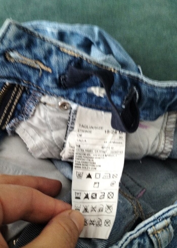 Benetton 18-24 ay Bebek jean - Görsel 5