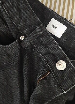 bershka siyah mom jean kot
