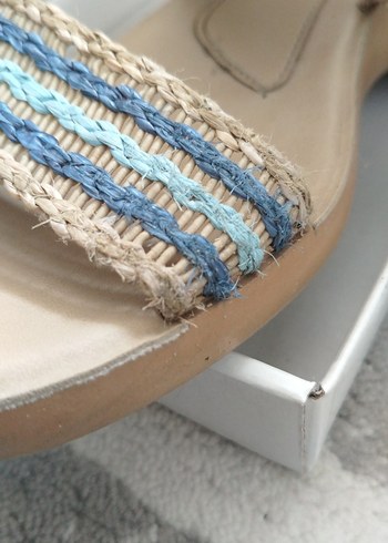 Bohem Tarz Kadın Dolgu Topuklu Sandalet - Görsel 4