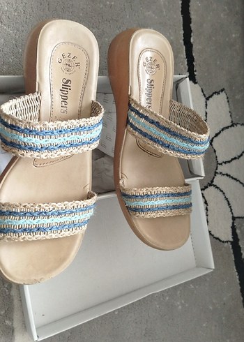 Bohem Tarz Kadın Dolgu Topuklu Sandalet - Görsel 2