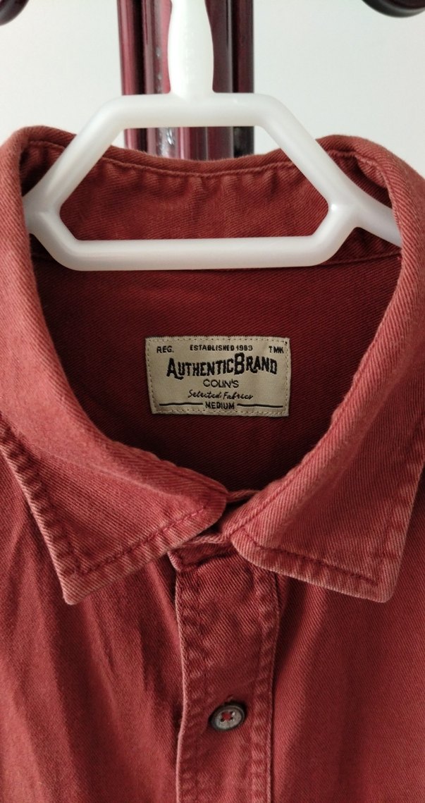 Bordo Erkek Gömlek Uzun Kollu - Görsel 2