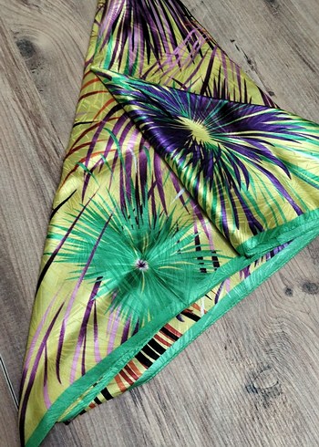 Renkli Pileli Bohem Kadın Eşarp/Fular - Görsel 3