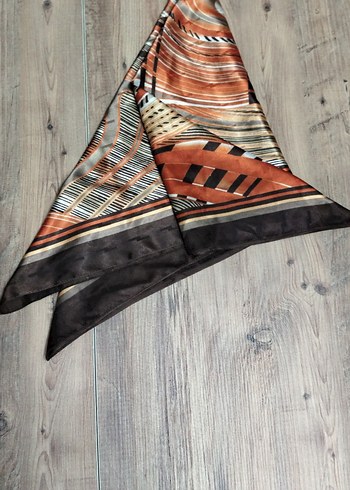 Kahverengi Pilili Bohem Kadın Eşarp - Görsel 4