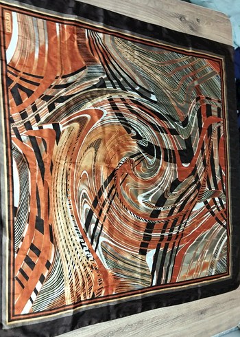 Kahverengi Pilili Bohem Kadın Eşarp - Görsel 3