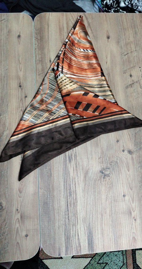 Kahverengi Pilili Bohem Kadın Eşarp - Görsel 4