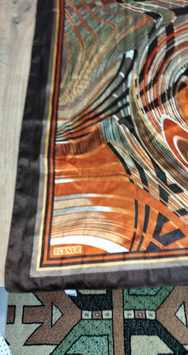 Kahverengi Pilili Bohem Kadın Eşarp - Görsel 2