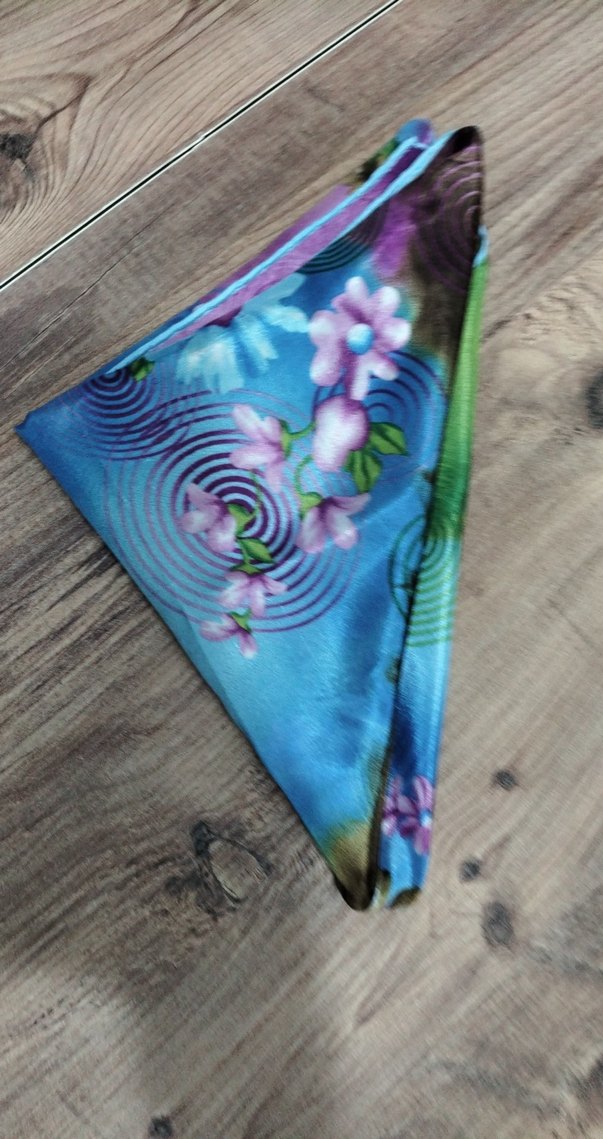 Renkli İpek Kadın Eşarp/Fular - Görsel 3