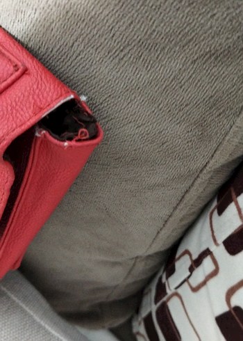 Kırmızı Deri Kadın Çanta Tokalı - Görsel 4