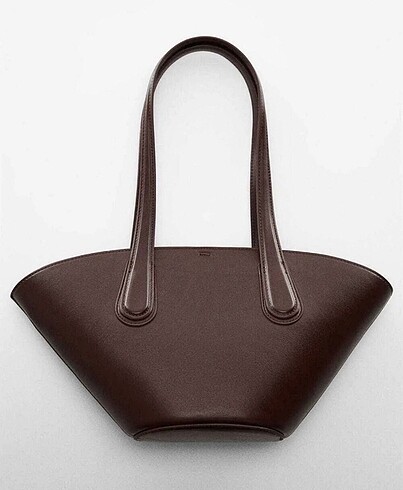  Beden Mango deri görünümlü shopper çanta