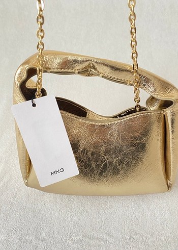 orjMango Gold zincir askılı çanta