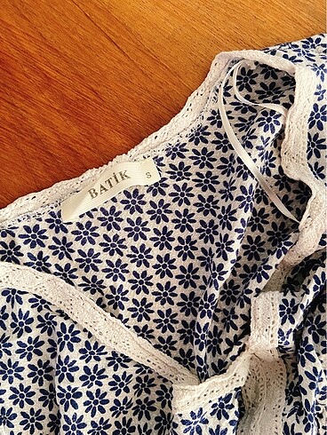 s Beden mavi Renk Batik Elbise