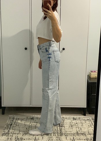 Addax Yırtık mavi jean