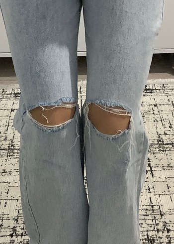 36 Beden mavi Renk Yırtık mavi jean