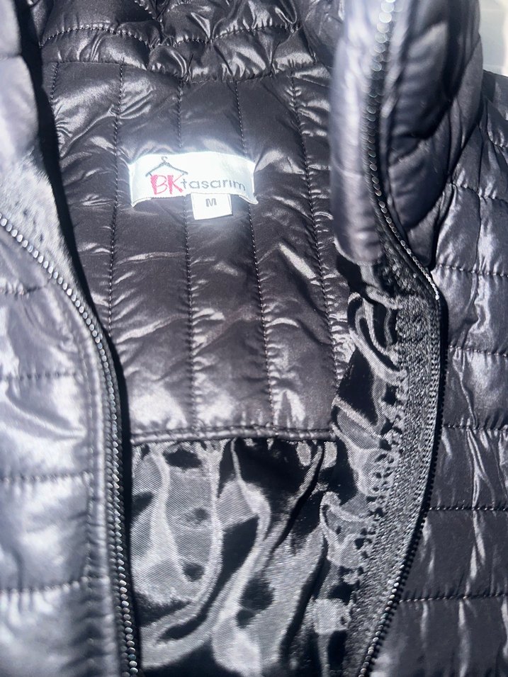 Siyah Uzun Fermuarlı Kadın Yelek - Görsel 3